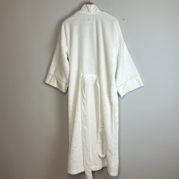 NEW Keiki Co. Luxury Long Spa Robe SM White Plush Kimono Style Bathrobe USA Made - Picture 10 of 16